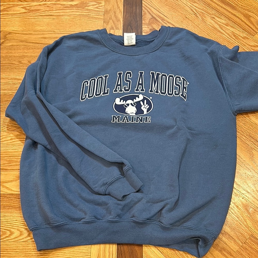 Cool as a moose maine crewneck